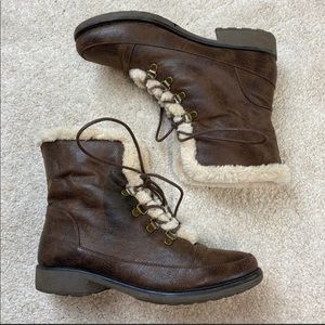 BareTraps Sindee Faux Fur Lined Boots Brown 8.5